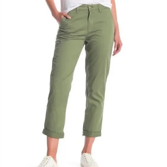J.Crew Broken In Boyfriend Chino Pant in Olive Sz 4 - Picture 1 of 6